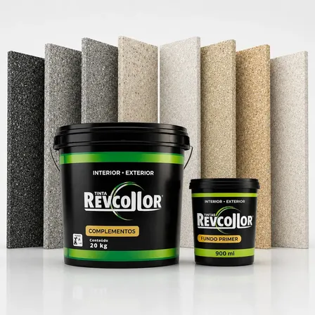 Revestimento Tipo Pedra Natural Revcollor Com Primer Branco 0.5 Mm