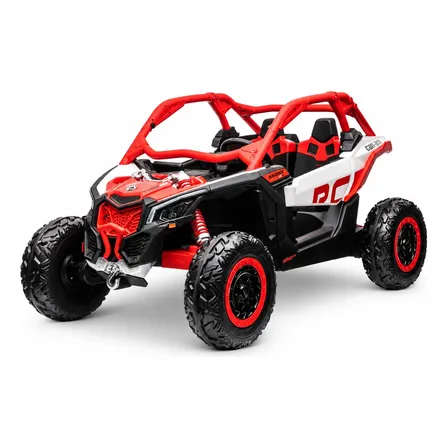 Quadriciclo Infantil 24v 4x4 Mp4 2 Lugares Maverick Utv Vermelho