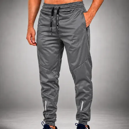 Calça Masculina Chimpa Dry Fit Impermeavel Forrada Treino Cinza-escuro Dry Fit P