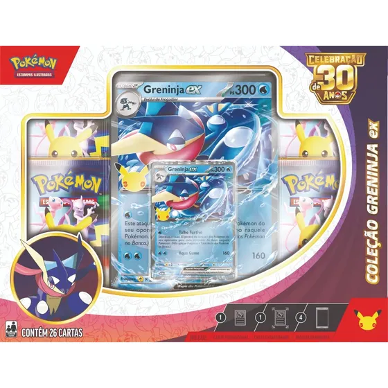 Coleção Pokémon 30 Anos Sylveon Ex E Greninja Sortido