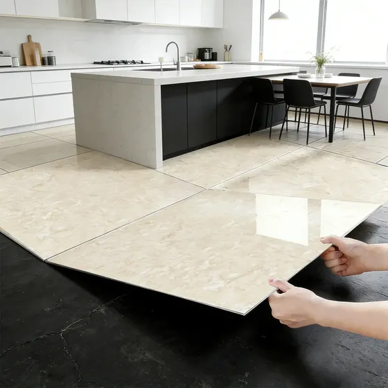 14pçs Piso Vinílico Autocolante Mármore 60x60cm Impermeável
