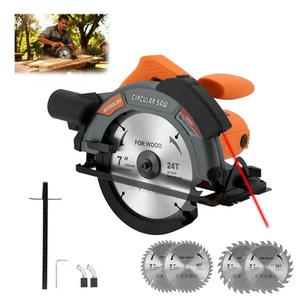 Serra Circular Elétrica 185mm 1650w Com Guia Laser Aitoolzo