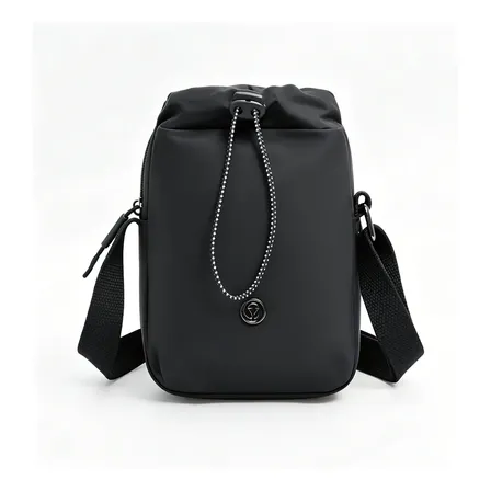 Bolsa Shoulder Bag Pequena Transversal Unissex Preta Moderna Preto