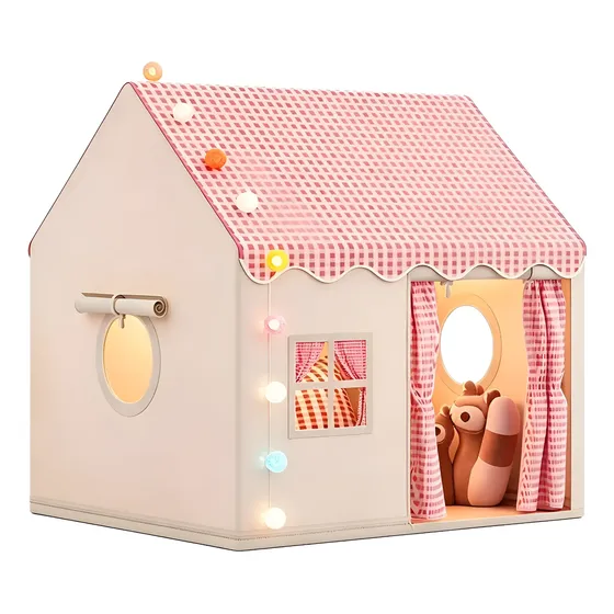 Barraca Infantil Castelo Casinha Para Brincar Interior Luz
