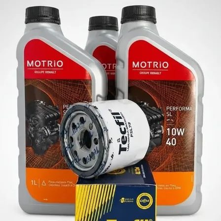 Óleo 10w40 Motrio Renault E Filtro Para Renault Kwid 1.0 3cc