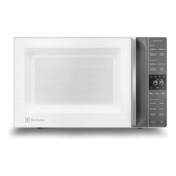 Micro-ondas Electrolux 36l Branco E Cinza Me36b