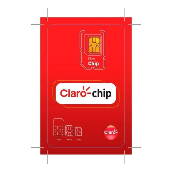 Chip Triplo Corte Claro 5g Pré-pago Cobertura Nacional Chip, Micro E Nano