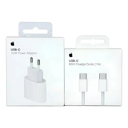 Carregador + Cabo C Apple Original Turbo Iphone 15 16 17