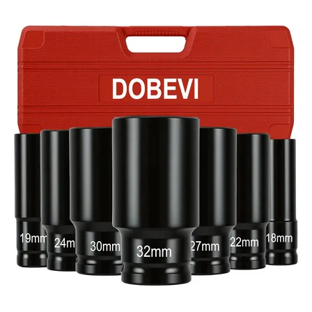 Kit Soquete Impacto 35 Peças 1/2 8 A 32mm C/maleta Dobevi