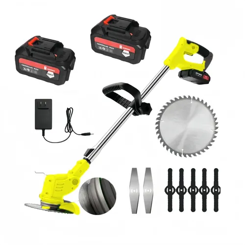 Sem Fio Aparador De Grama Elétrico 48v Com 2 Baterias 127/220v Amarelo