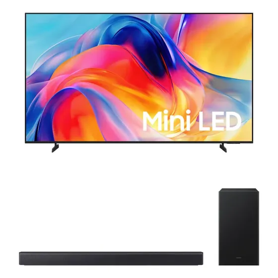 Samsung Smart Tv 75 Mini Led 4k M75h + Soundbar B450f