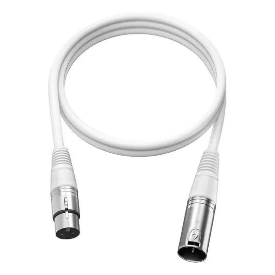 Cabo De Microfone Fifine L9 Xlr Macho Fêmea 1.8m Branco