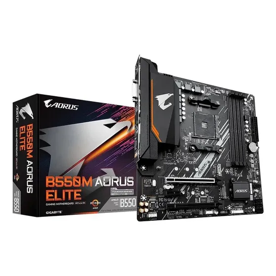 Placa Mãe Gigabyte B550m Aorus Elite Am4 Micro Atx Ddr4