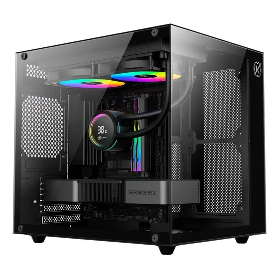 Gabinete Gamer Kalkan Midgard Lite Preto M-atx Vidro