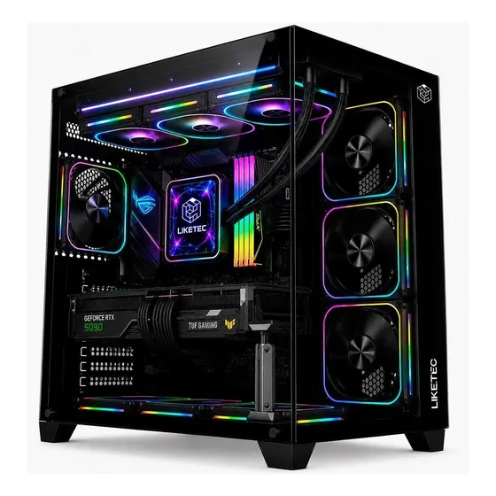 Gabinete Gamer Liketec Zeus V3 Preto Vidro Temperado Atx