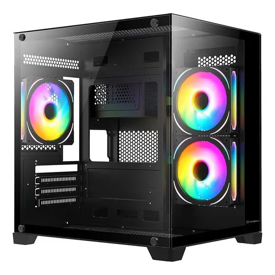 Gabinete Gamer Husky Dome 10 Micro-atx Vidro Temperado Preto