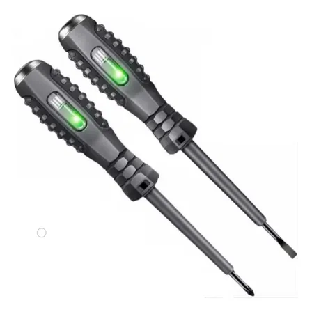 2 Chaves Teste Tensão Elétrica Multifuncional C/ Indicador Preto