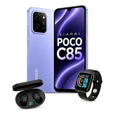 Smartphone Xiaomi Poco C85 256gb 16gb Ram 2chip Nf +brinde Lilás