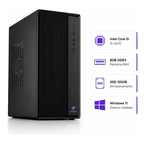 Pc Computador Cpu Intel I5 3470 + 8gb Ram + Ssd 120gb, Win11 120 Gb 8 Gb Intel Hd Graphics 2500