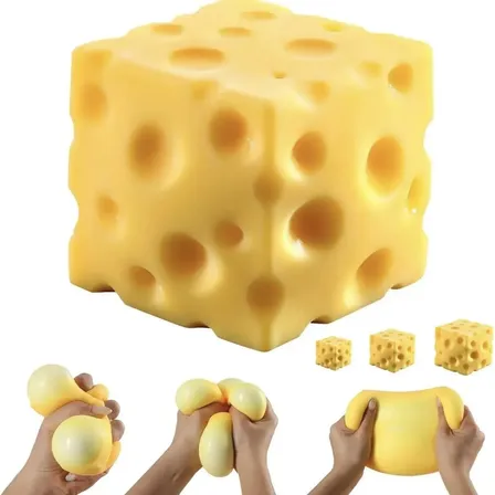 Squishy Queijo Original Silicone Grande Retorno Lento Queijo Grande Silicone