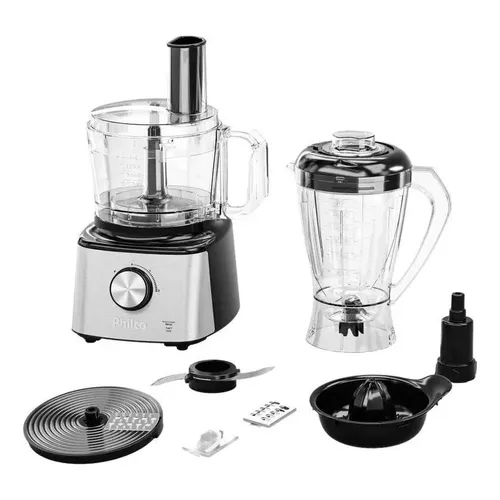 Multi Processador Alimentos Philco Pmp10a 1000w Preto 5 Em Preto 110v