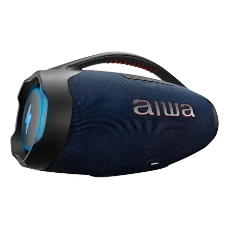 Caixa De Som Aiwa Boombox Light Plus Aws-bbs-01-lbl 200w Azul Bivolt