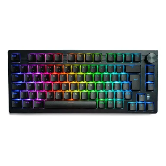 Teclado Sem Fio Husky Nomadic Rgb Gateron G Pro Brown Preto