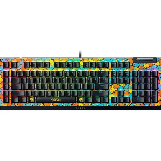 Teclado Mecânico Gamer Razer Blackwidow V4 X Pokémon Switch