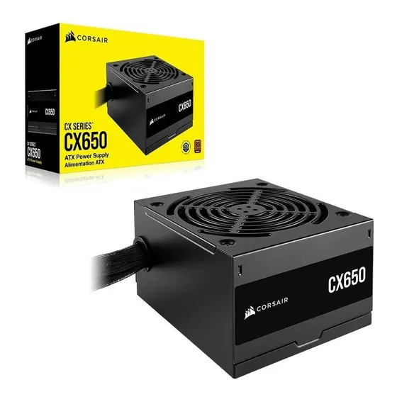 Fonte Corsair Cx Series Cx650 650w 80 Plus Bronze Preto
