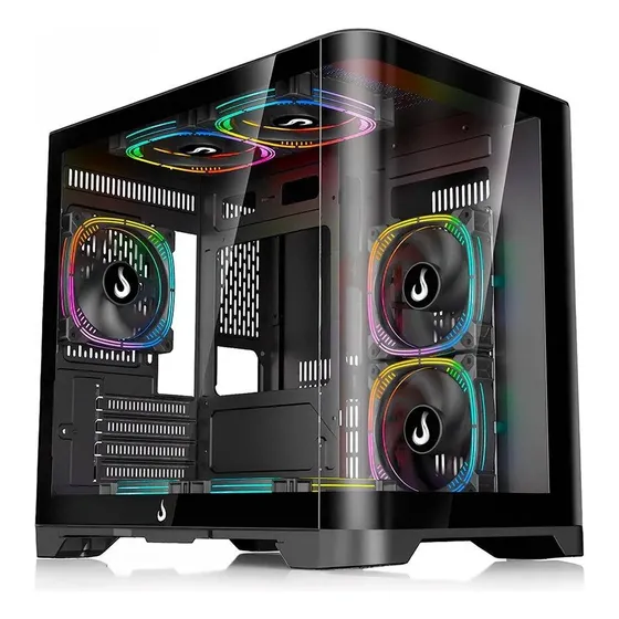 Gabinete Gamer Rise Mode Glass Curvo M-atx Preto Rm-ga-gc-fb