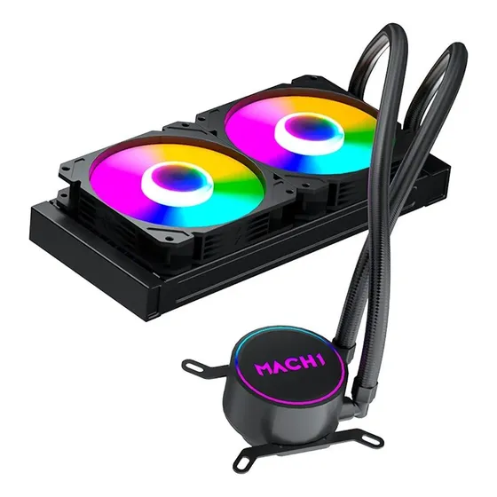 Water Cooler Mach1 Logic Gk240 Preto 240mm Rgb Tdp 240w