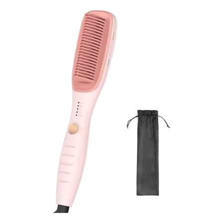 Escova Alisadora De Íons Negativos Multifunciongokoco Gd039 Rosa 127/220v