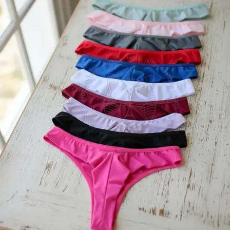 Kit 7 Calcinhas Fio Duplo Lingerie Atacado Revenda Oferta Todas Liso M