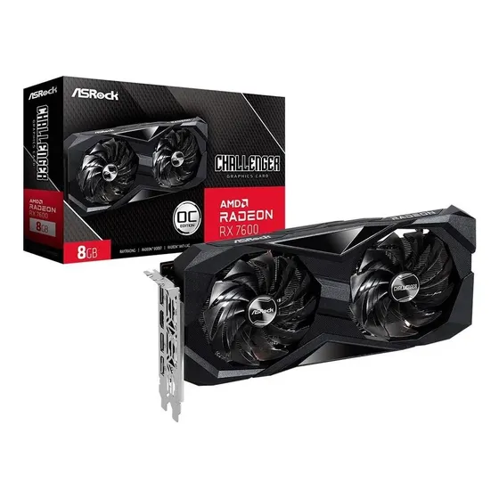 Placa De Vídeo Asrock Rx 7600 Challenger 8gb Gddr6 Oc