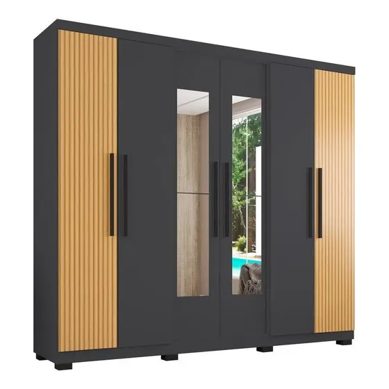Guarda-roupa Casal Araplac Braga 6 Portas 4 Gavetas