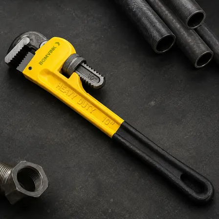 Chave Grifo 10 Pol Bomvink Para Tubos Canos Encanamento Amarelo