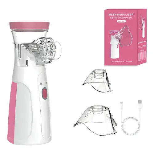 Nebulizador Portatil Silencioso Mastro Bocal Adulto Infantil Rosa-chiclete 127/220v