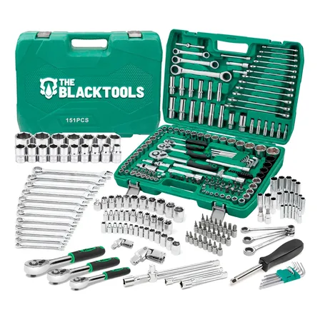 Jogo De Ferramentas Completa Profissional Maleta Com 151 Pçs Verde