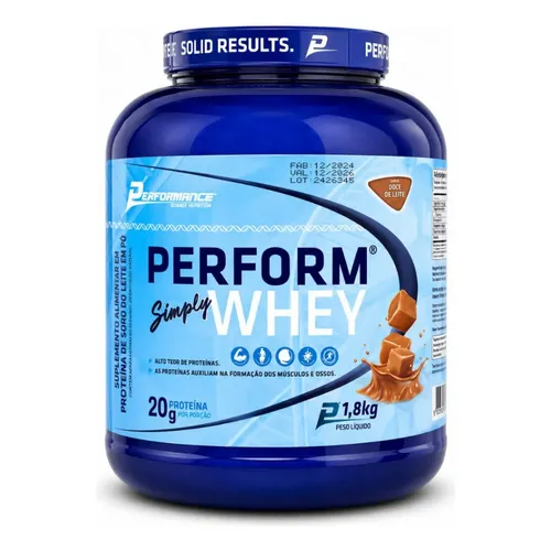 Performance Simply Whey 1,8kg Nutrition - Doce De Leite
