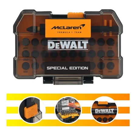 Conjunto Kit Aparafusar Dt70900t Qz 32 Peças Dewalt Mclaren Preto/laranja