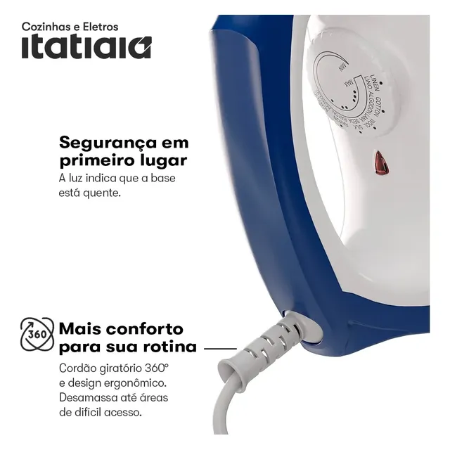 Itatiaia Fsita2essa Ferro A Seco 220v Branco E Azul 220v