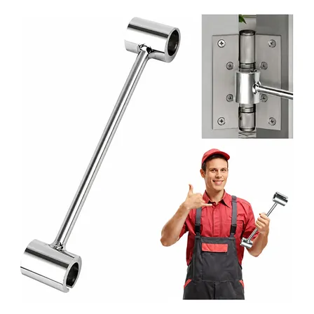 Chave Ajuste Dobradiça Porta 14mm 19mm Aço Reforçado Prateado