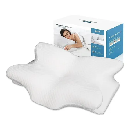 Travesseiro Antialérgico Ergonômico Cervical Memória Espuma Branco