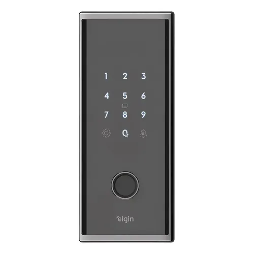 Fechadura Digital De Sobrepor Elgin One S Com Biometria App Preto