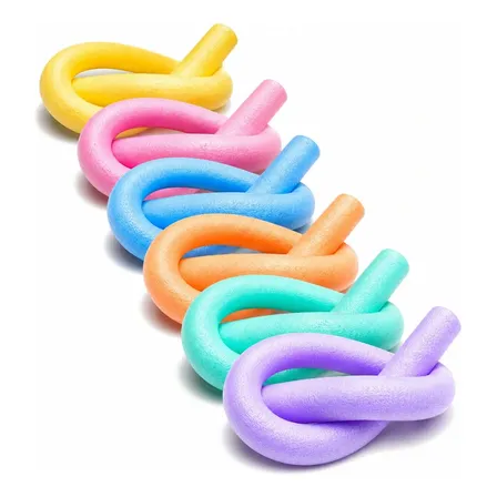 Kit 6 Boia Espaguete Macarrão Piscina Natação Flutuador Furo Arco-íris
