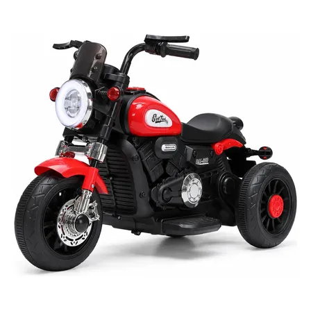 Mini Moto Elétrica Infantil 6v Halei Led Inmetro Kids 3+ Vermelho 127/220v