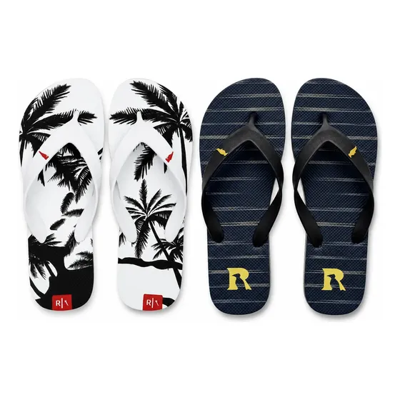 Kit 2 Pares Chinelo Masculino Reserva Confortável E Macio