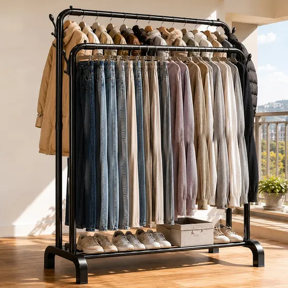 Portátil Rack De Vestuário De Metal Rack De Casaco Robusto