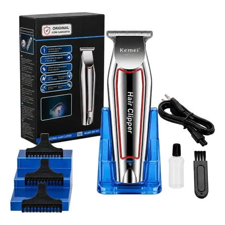 Maquina Acabamento Cortar Cabelo Barba E Pelos Kemei 032