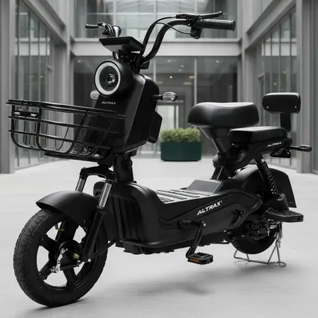 Bicicleta Elétrica Altrax 350w 500w 1000w 48v 60km Mobility Preto - 500w 14